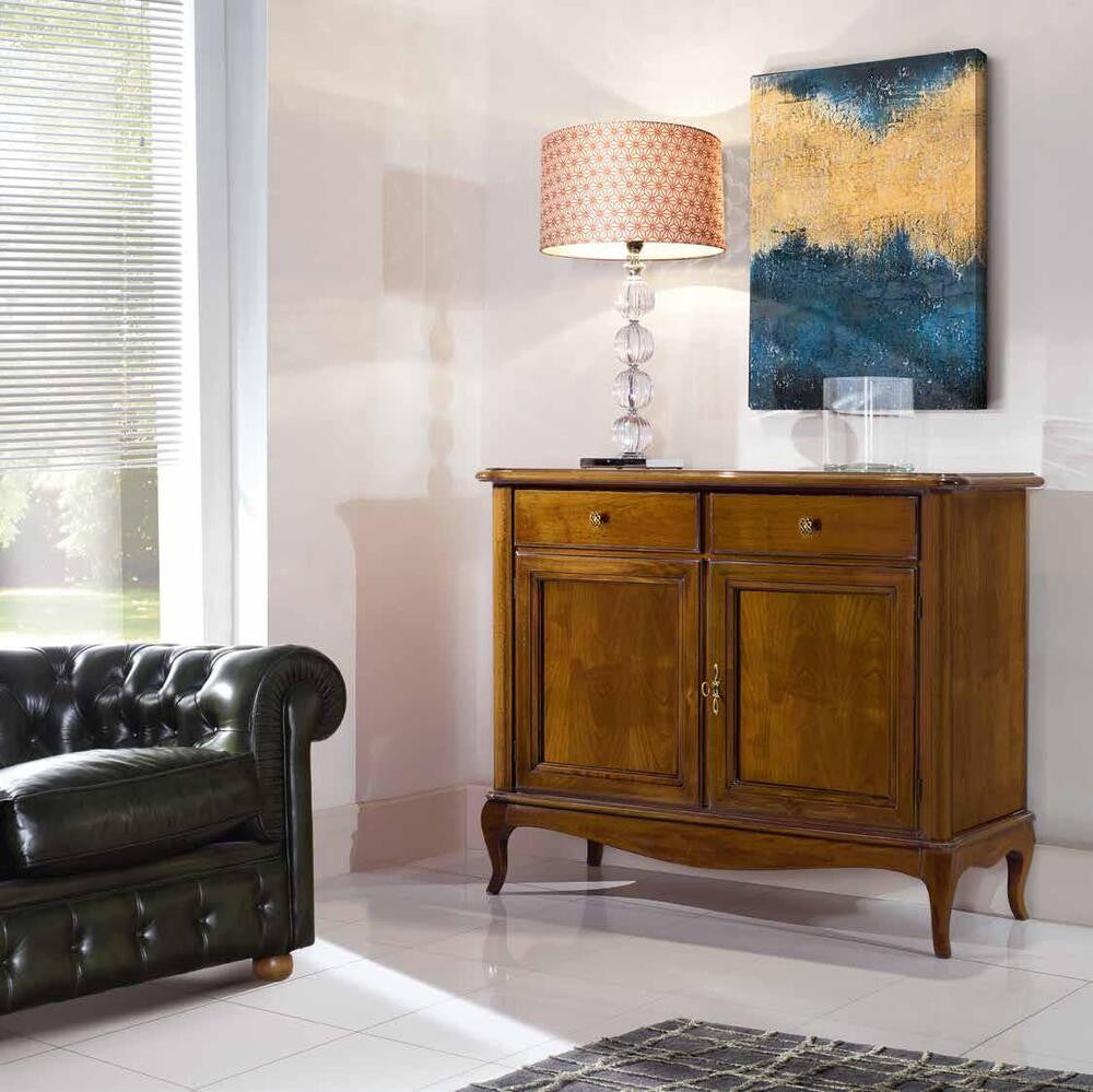 Madia credenza in legno 2 porte finitura bassano l.111 p.44 h.91 - Mobili 2G