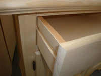 Madia credenza in legno 2 porte grezza l.114 p.49 h.97 (3064) - Mobili 2G