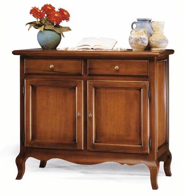 Madia credenza in legno 2 porte grezza l.114 p.49 h.97 (3064) - Mobili 2G