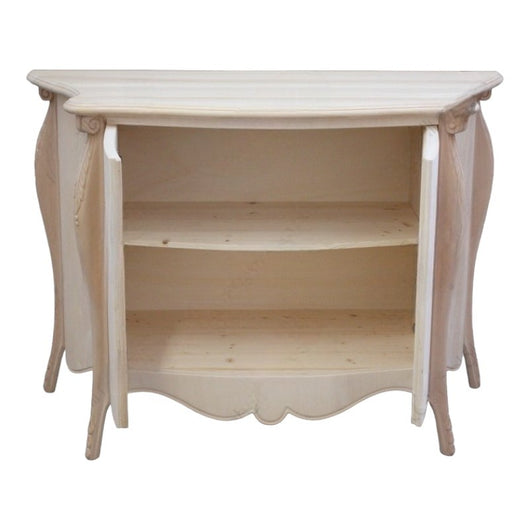 Madia credenza in legno 2 porte  grezza l.122 p.53 h.87 - Mobili 2G