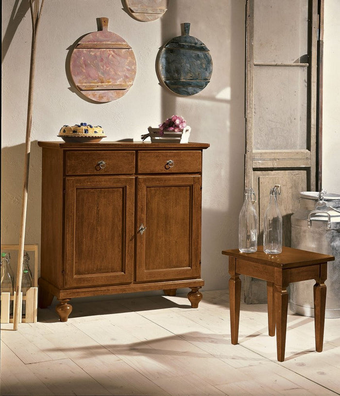 Madia credenza in legno 2 porte grezzo l.90 p.40 h.94 (954) - Mobili 2G