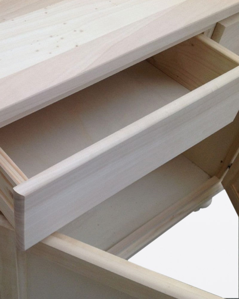 Madia credenza in legno 2 porte grezzo l.90 p.40 h.94 (954) - Mobili 2G