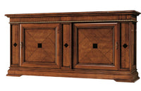 Madia credenza in legno 2 porte scorrevoli 2 cassetti push-pull l.234 p.59 h.114