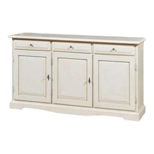 Madia credenza in legno 3 ante avorio patinato 156 p.42 h.85 - Mobili 2G