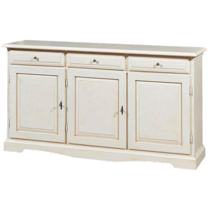 Madia credenza in legno 3 ante avorio patinato 156 p.42 h.85 - Mobili 2G