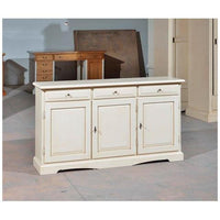 Madia credenza in legno 3 ante avorio patinato 156 p.42 h.85 - Mobili 2G