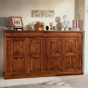 Madia credenza in legno 4 porte 4 cassetti grezzo l.240 p.52 h.135 - Mobili 2G
