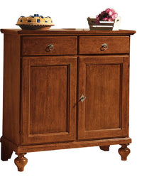 Madia credenza in legno arte povera 2 portetinta noce l.90 p.40 h.94 - Mobili 2G