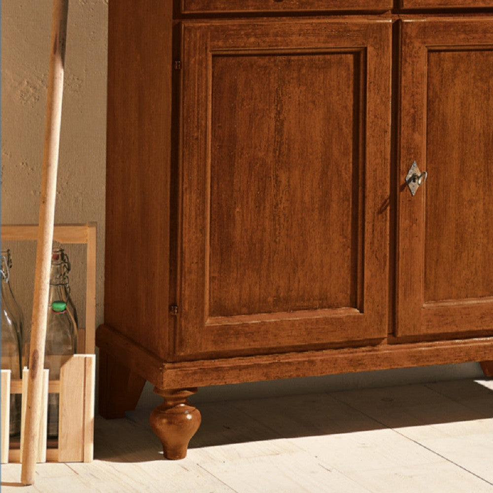 Madia credenza in legno arte povera 2 portetinta noce l.90 p.40 h.94 - Mobili 2G