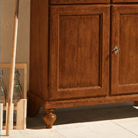 Madia credenza in legno arte povera 2 portetinta noce l.90 p.40 h.94 - Mobili 2G