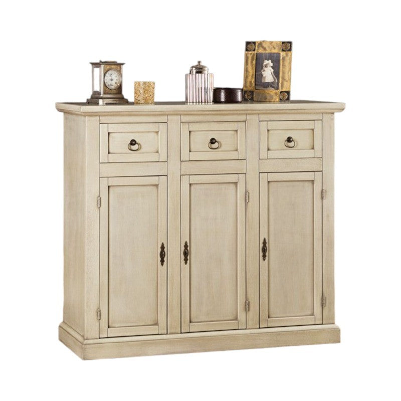 Madia credenza in legno avorio patinato l.100 p.39 h.85