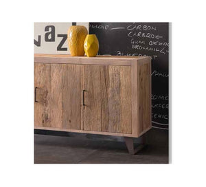 Madia credenza in legno di ontano beige l.152 p.50 h.81