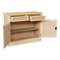 madia credenza in legno grezza 2 ante 2 cassetti l.105 p.42 h.86 - Mobili 2G