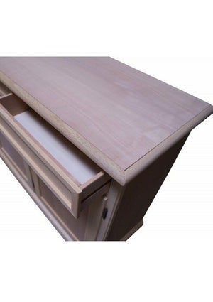 madia credenza in legno grezza 2 ante 2 cassetti l.105 p.42 h.86 - Mobili 2G