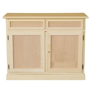 madia credenza in legno grezza 2 ante 2 cassetti l.105 p.42 h.86 - Mobili 2G
