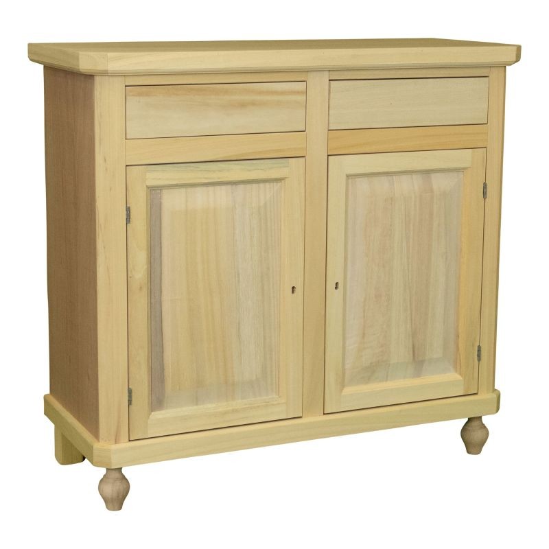 Madia credenza in legno grezza 2 ante l.104 p.42 h.98 - Mobili 2G