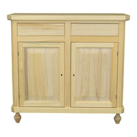 Madia credenza in legno grezza 2 ante l.104 p.42 h.98 - Mobili 2G