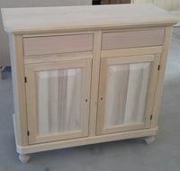 Madia credenza in legno grezza 2 ante l.104 p.42 h.98 - Mobili 2G