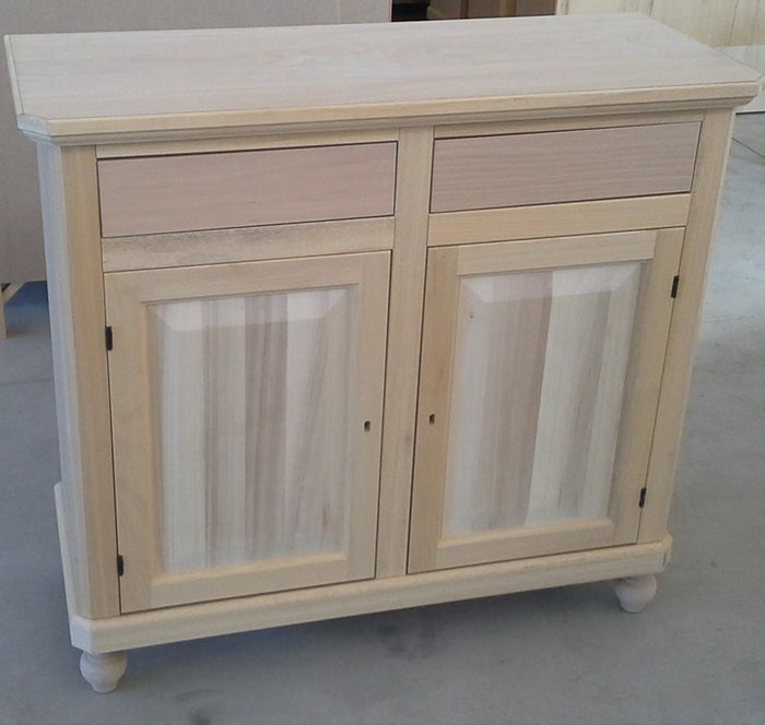 Madia credenza in legno grezza 2 ante l.104 p.42 h.98 - Mobili 2G