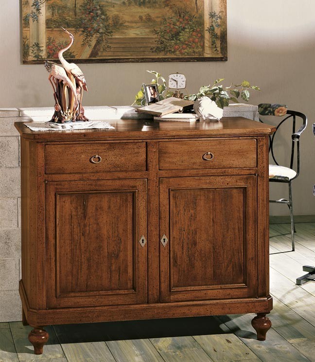 Madia credenza in legno grezza 2 ante l.116 p.49 h.98 (1500) - Mobili 2G