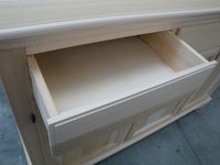 Madia credenza in legno grezza 3 porte l.147 p.45 h.93 (109) - Mobili 2G