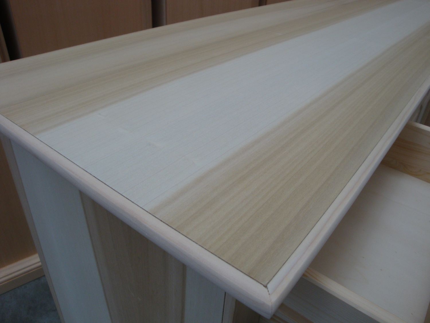 Madia credenza in legno grezza 3 porte l.147 p.45 h.93 (109) - Mobili 2G