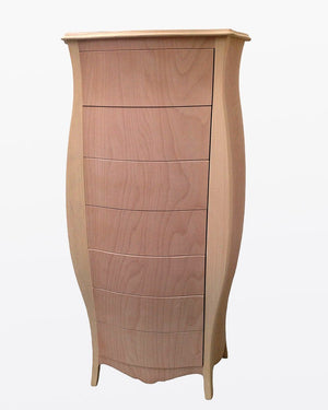 Madia credenza in legno grezza bombata 2 ante 2 l.135 p.60 h.98 (012) - Mobili 2G