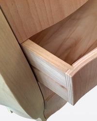 Madia credenza in legno grezza bombata 2 ante 2 l.135 p.60 h.98 (012) - Mobili 2G