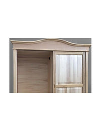 Madia credenza in legno grezza bombata 2 ante 2 l.135 p.60 h.98 (012) - Mobili 2G
