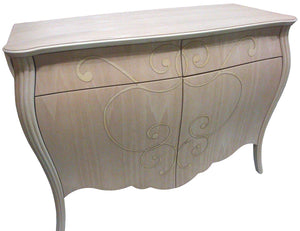 Madia credenza in legno grezza  bombata 2 ante l.160 p.60 h.98 (011) - Mobili 2G