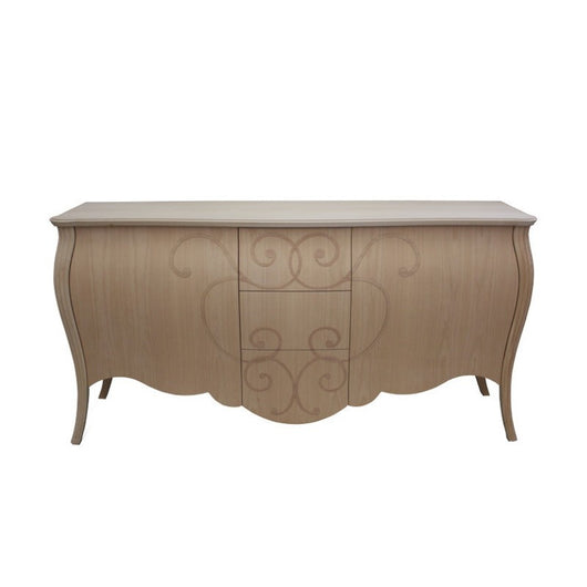 Madia credenza in legno grezza bombata 2 ante l.200 p.60 h.98 (010) - Mobili 2G