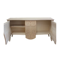 Madia credenza in legno grezza bombata 2 ante l.200 p.60 h.98 (010) - Mobili 2G