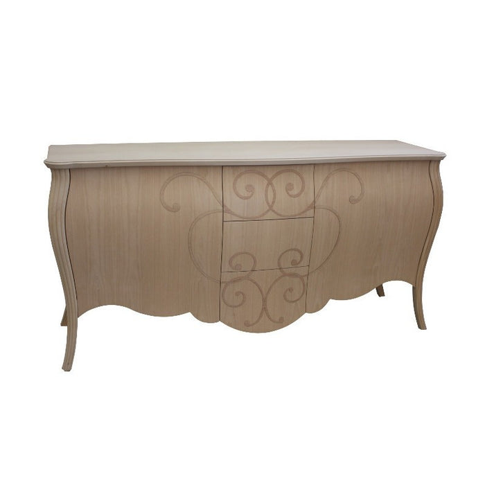 Madia credenza in legno grezza bombata 2 ante l.200 p.60 h.98 (010) - Mobili 2G
