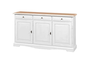 Madia credenza in legno laccato bianco opaco l.156 p.42 h.85 - Mobili 2G