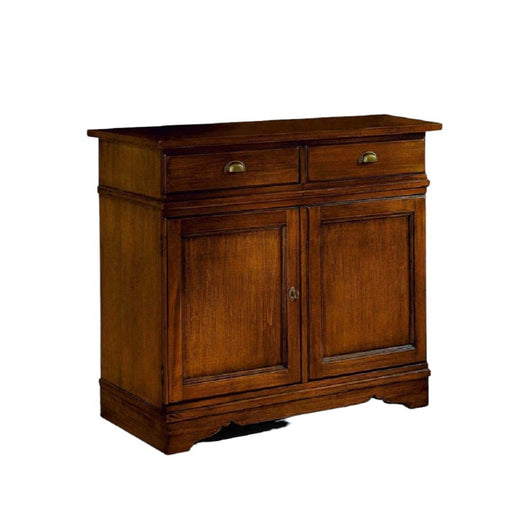 Madia credenza in legno massello 2 ante tinta noce l.105 p.52 h.94 - Mobili 2G