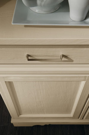 Madia credenza in legno massello 3 ante avorio opaco l.155 p.52 h.94 - Mobili 2G