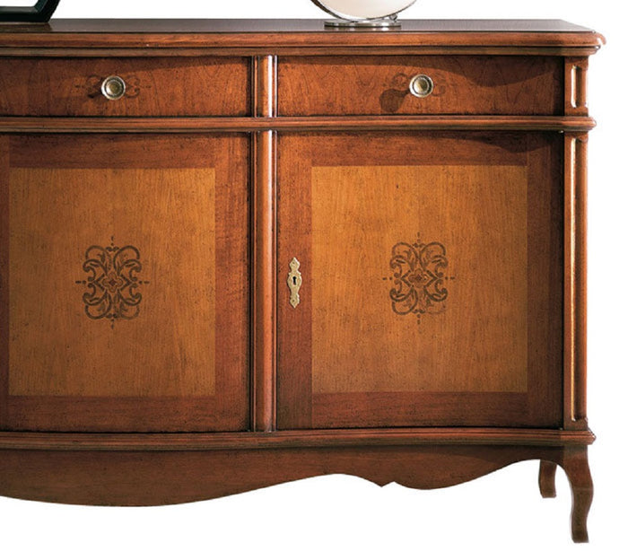 Madia credenza in legno massello 3 porte pantografate l.198 p.56 h.102 - Mobili 2G
