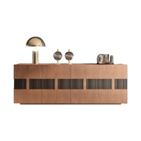 Madia credenza in legno massello 4 ante bicolore 180x48x88 - Mobili 2G