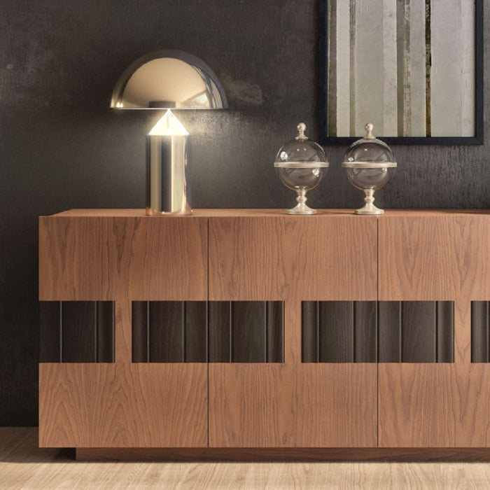 Madia credenza in legno massello 4 ante bicolore 180x48x88 - Mobili 2G