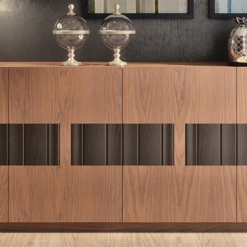 Madia credenza in legno massello 4 ante bicolore 180x48x88 - Mobili 2G