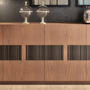 Madia credenza in legno massello 4 ante bicolore 180x48x88 - Mobili 2G