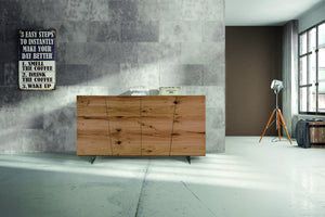 Madia credenza in legno rovere nodato spazzolato l.180x50x87 (891) - Mobili 2G