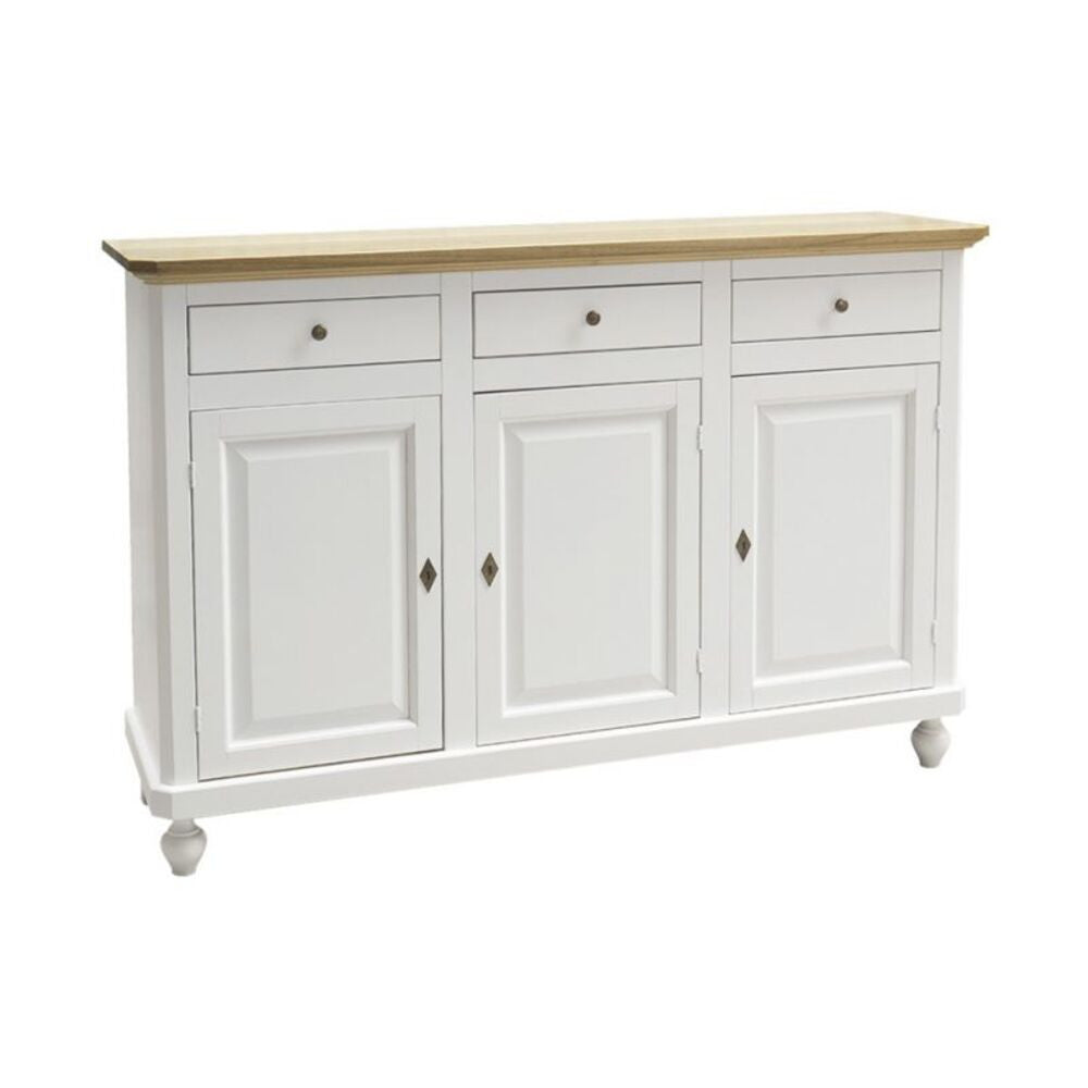 Madia credenza in legno shabby chic 3 porte l.150 x p.45 h.98 - Mobili 2G