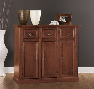 Madia credenza in legno tinta noce arte povera l.100 p.39 h.85 (52f) - Mobili 2G