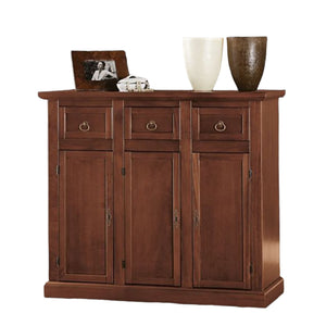 Madia credenza in legno tinta noce arte povera l.100 p.39 h.85 (52f) - Mobili 2G