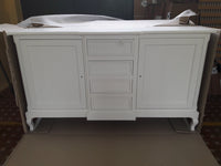 Madia credenza legno 2 porte 4 cassetti bianco 201 x 52 h 113 (1422) - Mobili 2G