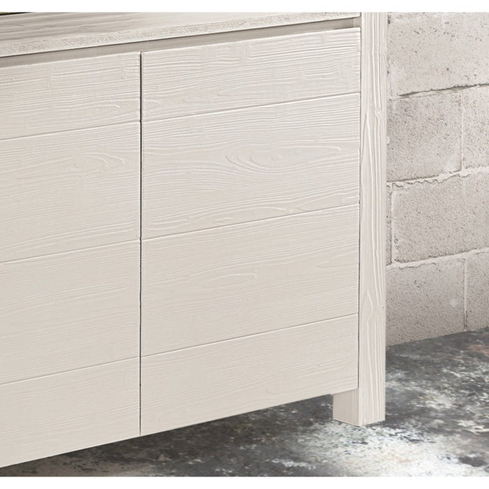 madia credenza legno abete bianco spazzolato 125x50 h.84 (650) - Mobili 2G