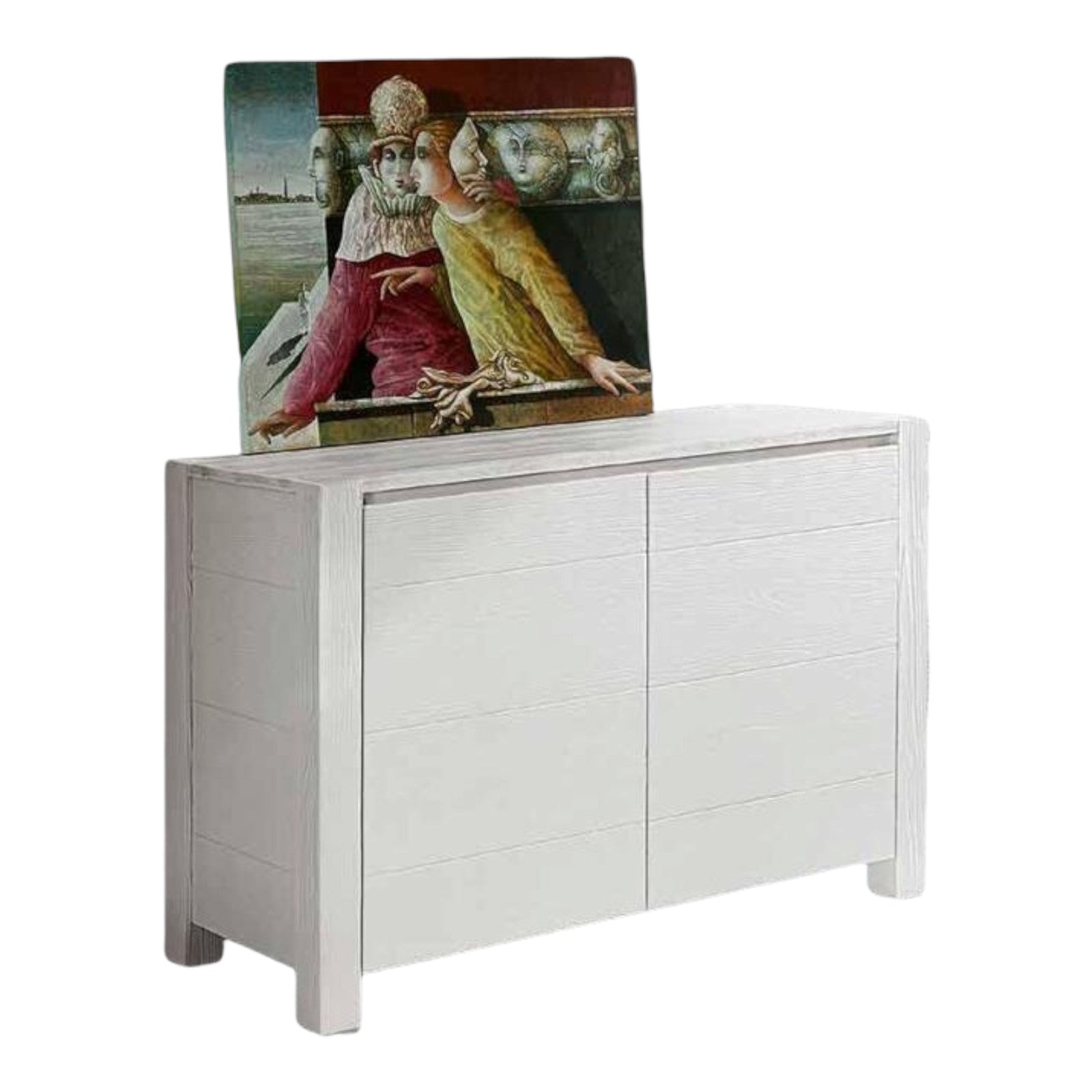 madia credenza legno abete bianco spazzolato 125x50 h.84 (650) - Mobili 2G