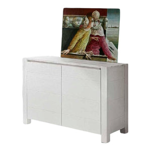 madia credenza legno abete bianco spazzolato 125x50 h.84 (650) - Mobili 2G