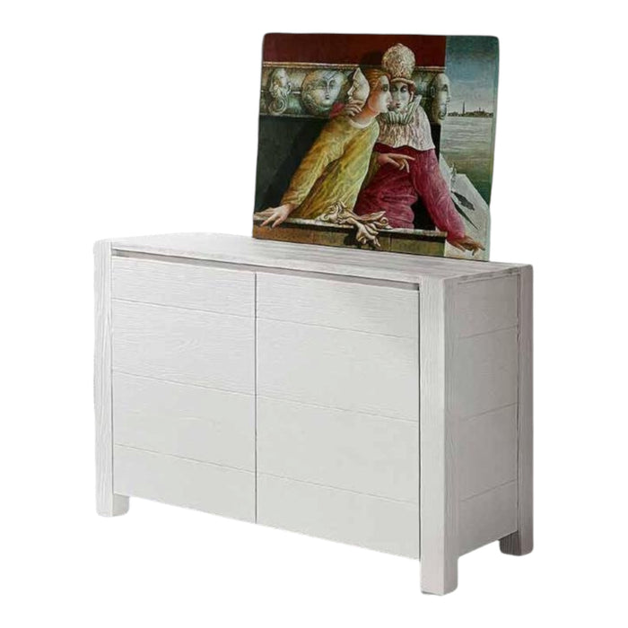madia credenza legno abete bianco spazzolato 125x50 h.84 (650) - Mobili 2G